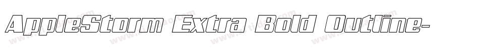 AppleStorm Extra Bold Outline字体转换